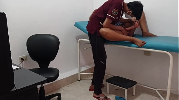 Doctor treats young_patient_and masturbates_her withdildo she ends_up very_horny alone