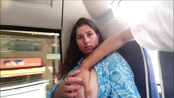 Play MP4 - Stepson Suddenly starts Touching his Busty Stepmom's Tits and Pussy in the Bus after work