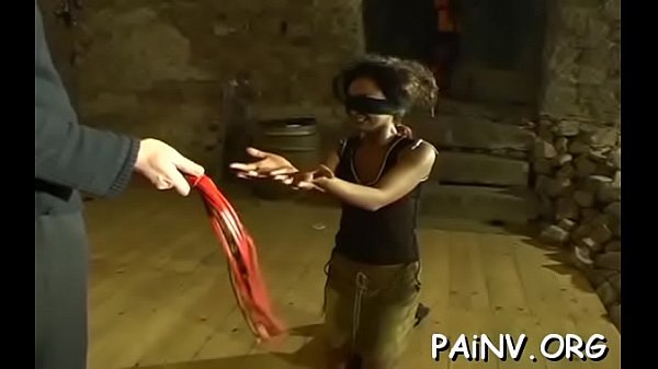 Floozy gets a teat t session while beingrestrained