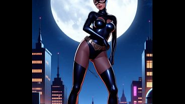 A night in gotham with catwoman generated
