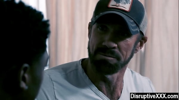 Young black athlette anal fucked by his old trainer 