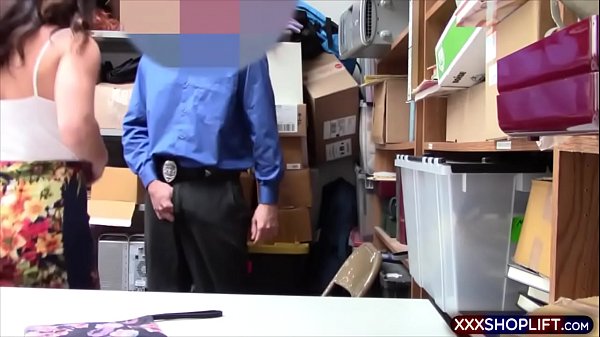 Play MP4 - Teen shoplifter fucked by a guard while her stepdad is watching