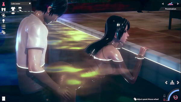 Latina_cogida en la alberca