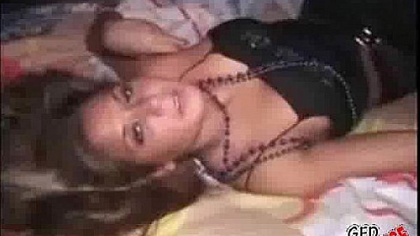 Cute teen gets slammed on waterbed 