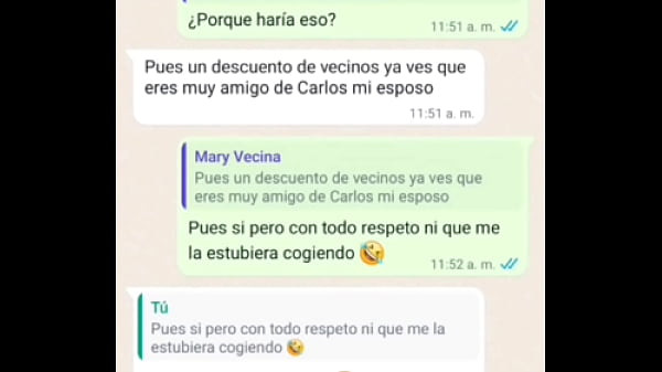 La vecina se puso cachonda al hablar conmigo 