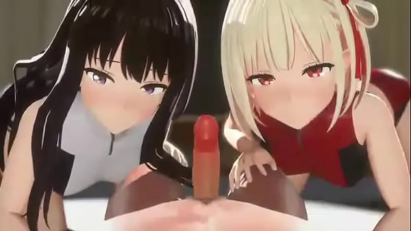 They are giving a boy a blowjob 