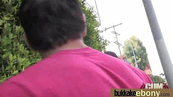 Ebony gets fucked in all holes by a group of white dudes 6 