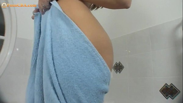Masturbationwith dildo in bathroom