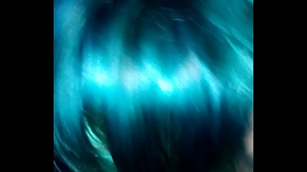 Blue_haired neighbor_blows mewhile husband at work