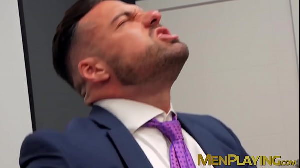 Hunk pounded hard by classy dude in suit 