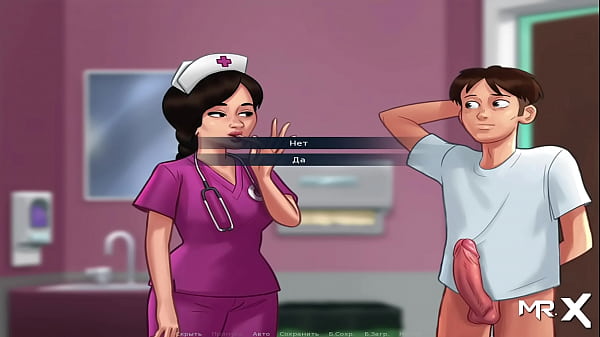 SummertimeSaga - Nurse plays with cock then_takes it in her_mouth E3 #14