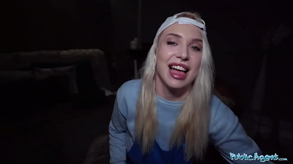 Public Agent_Blonde Pizza Delivery girl with_BIG NATURAL BOOBS gets her wet pussy filled