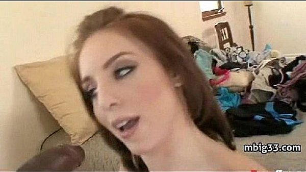 Busty chick devours a big black cock