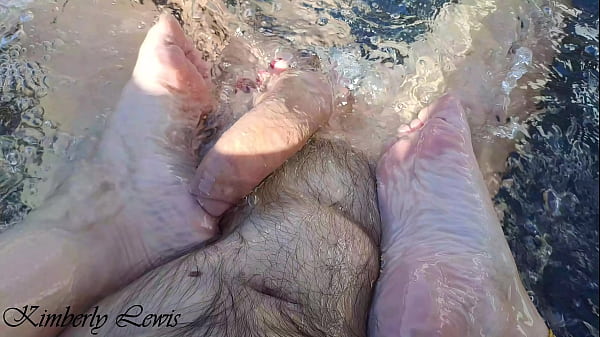 Daddy Can't Resist Wet Stepsisters Feet - Public Jacuzzi 3some Footjob And Cumshot 