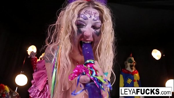 Crazy Clown Leya takes_her aggressions_out on her pussy