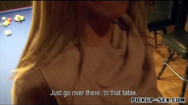Czech slut Mikayla nailed in billiards alley for some money 