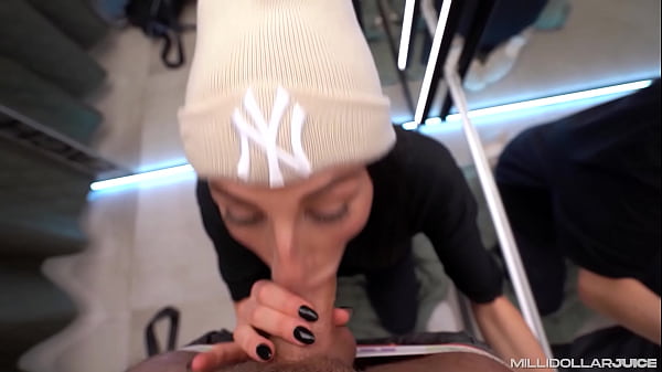 Blowjob in the dressing room fucked in the toilet and public cum walk through the shopping mall millidollarjuice