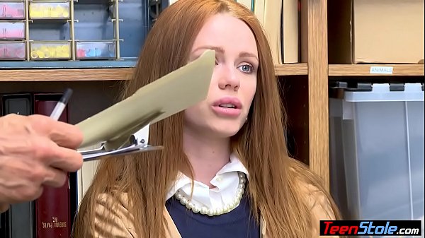 Play MP4 - Redhead teen thief with big nipples fucks for freedom