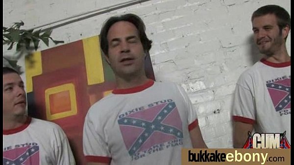 First time ebonywith a_group ofwhite dicks 6