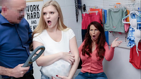 Stepmom and_Stepdaughter Properly Getting Punished by The Mall Officer Liftermilf