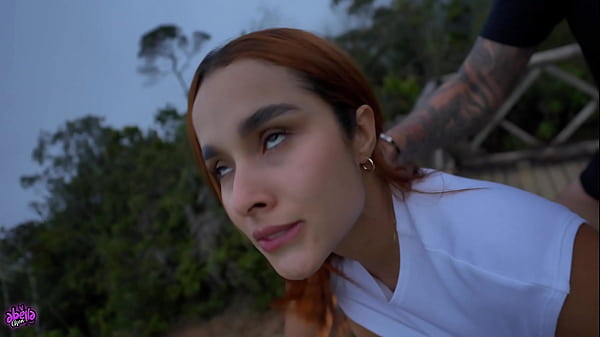 Nonton My Horny Stepsister Loves Blowing Outdoor! She Loves My Cum! Abella Olsen thumbnail