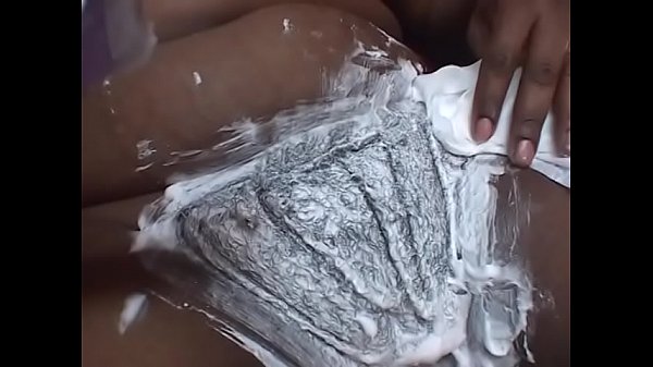 Play MP4 - Chubby ebony bitch Kim Eternity shaves her pussy then black stud fucks it and cums on it