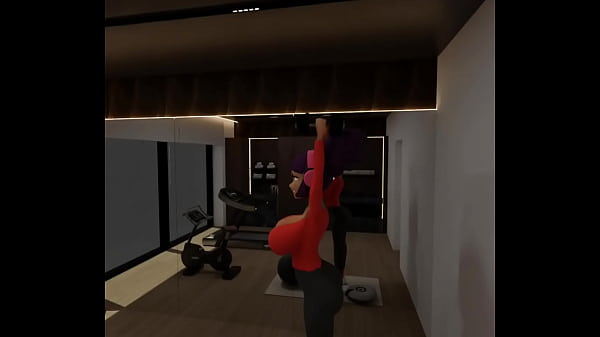 Sexy big ass working out in the gym whiles morning