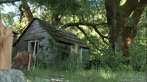 Journalist chanel preston investigates ritual in woods of blonde slave iris rose and then gets caught and anal fucked in rope bondage by john strong