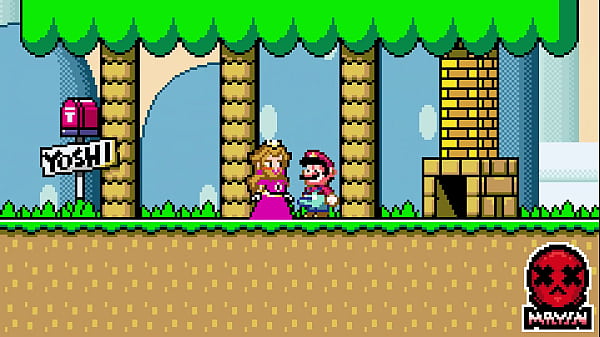 Pixelated Princess Peach Rocks Super Mario'_s World! by Mayin