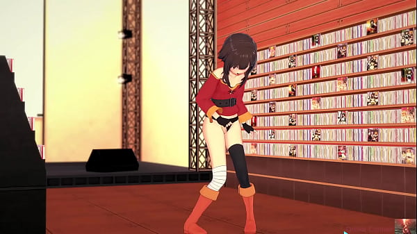 Megumin cosplayer gets explored in a deeply sensual show