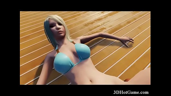 Gorgeous 3d anime young girl cum covered