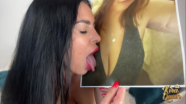 Busty kira strips and fucks her slit for anton&rsquo;s eyes