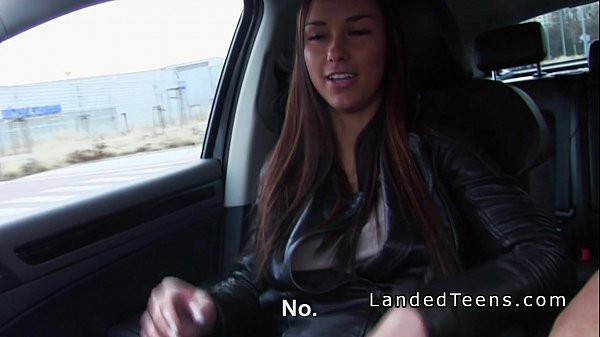 Beautiful busty Euro teen bangs in car_pov