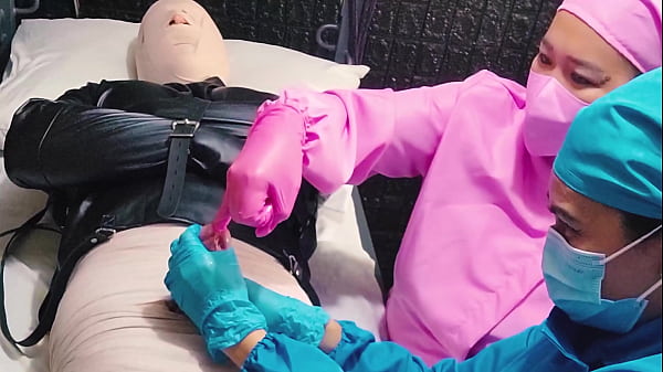 2 Sadistic Nurse Tormenting Slave With Sounding thumbnail