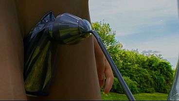 Guy masturbated by creature