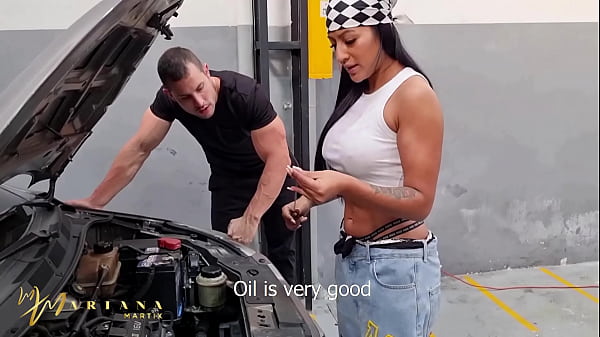 Mechanic Mariana Martix fixes Duncan Saint's_car inexchange for sex