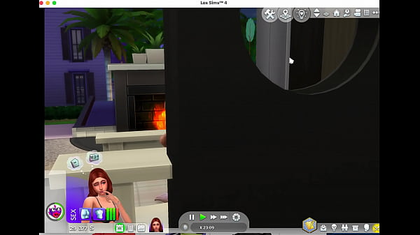 Pelirroja guapa y conocido vecino sims 4