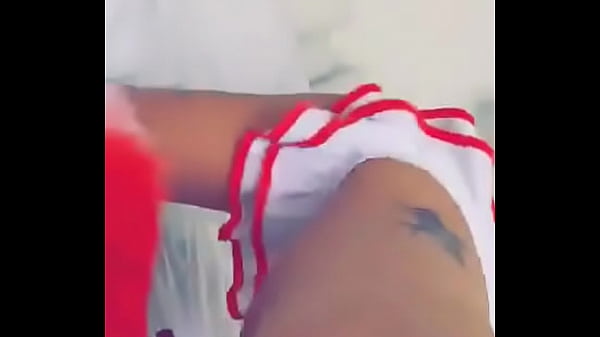 Hot dressup girl touching her ass