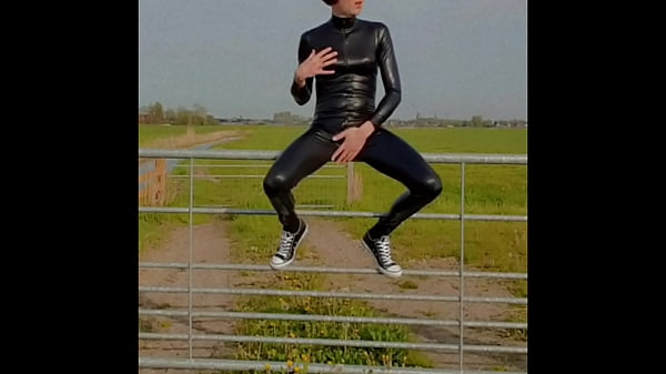 Annemieke For A Walk Outdoor In Catsuit And Chucks thumbnail