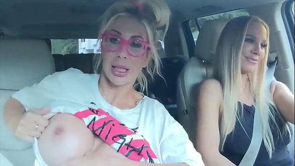 Hot Blonde MILFs take turns on BIG cock in restroom! 