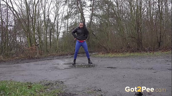 Got2pee Brings Another Desperately Peeing Girl In Puddle Patrol - Featuring Big Puddle thumbnail