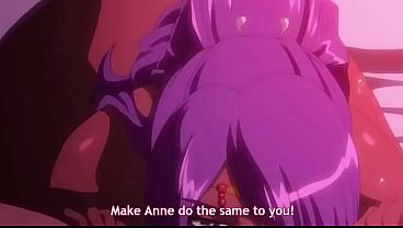 Dark skinned hentai babe receives a load