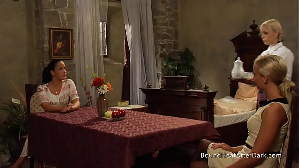 Play MP4 - Lesbian Slave In White Lingerie Gets Fingered By Dom Mistress