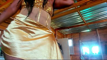 Sexy short golden dress up skirt big ass
