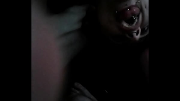 Fearless punk girl deepthroats large cock upside down on bed