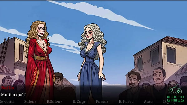 Play MP4 - Game of whores ep 24 Dany&comma; Sansa e Cersei Cavalgando com Dildo