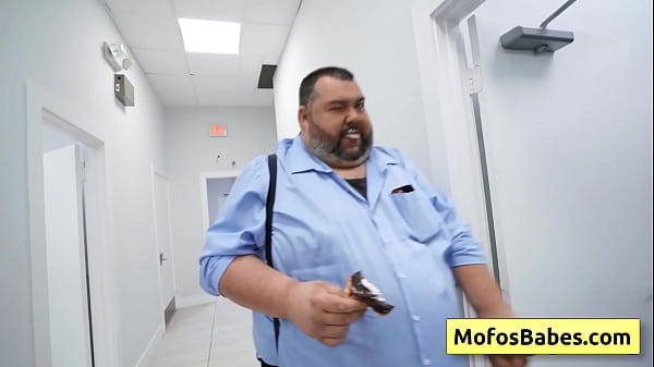 Slutty busty milf office slut gives wet blowjob and get pounded hard from behind 