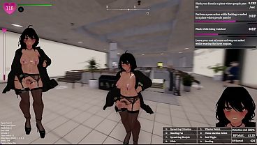 Secret Flasher Manaka - Exhibitionist Futa Goes To The Mall