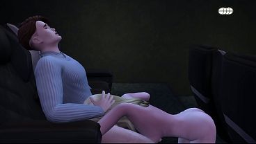 Casal n&atilde_o se segura e faz sexo no cinema. The Sims 4