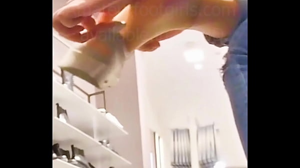 Play MP4 - Candid Feet - Wet sweaty stinky nylons&comma; put on sneakers with sweaty nylon feet&period; Shoeplay Nylons feet